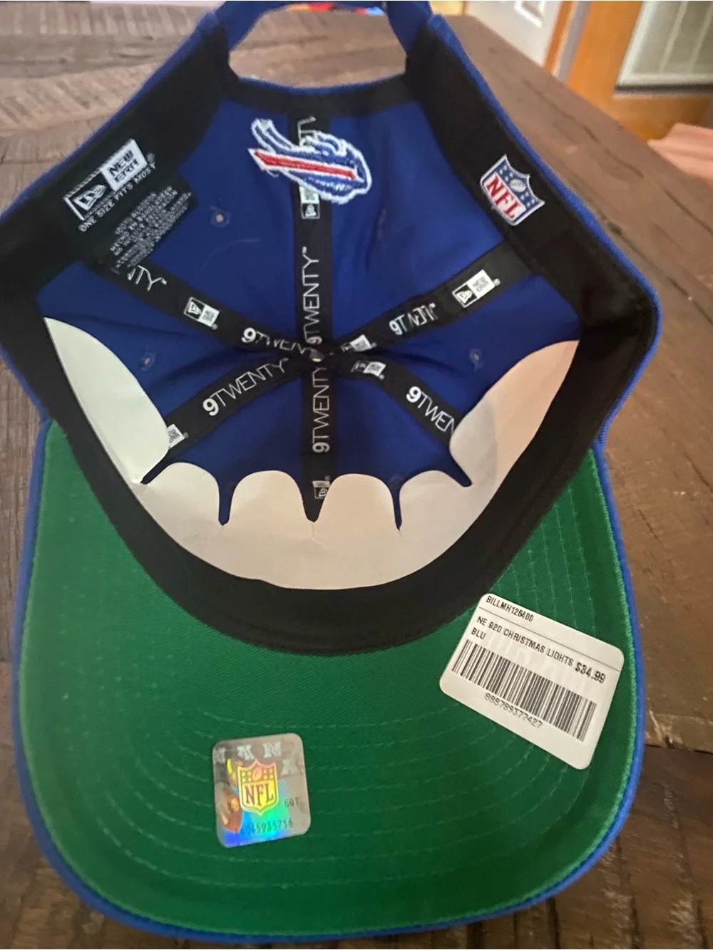 NWT New Era Royal Blue Buffalo Bills Cap Multicolor Holiday Lights